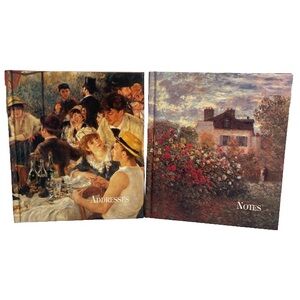 THE IMPRESSIONIST BOOK OF NOTES and Address BOOK Art Prints JOURNAL LOT 90s VTG